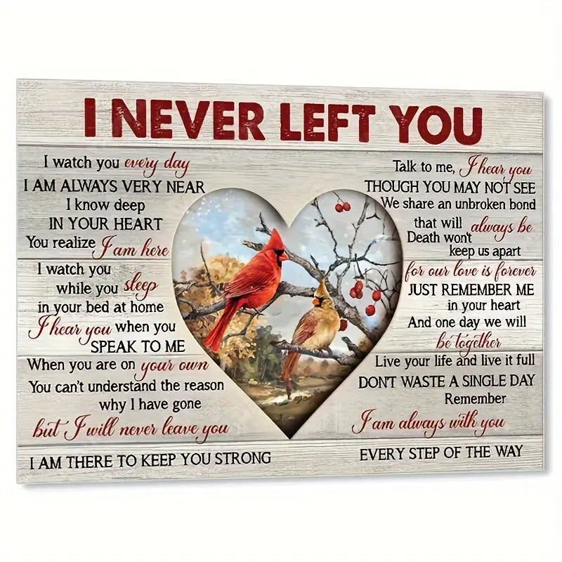 8x10INCH Unframed Canvas Wall Art - Heart Memorial Landscape Spring Painting - Love Poster for Family Members I Never Left You Heaven June Wall Art