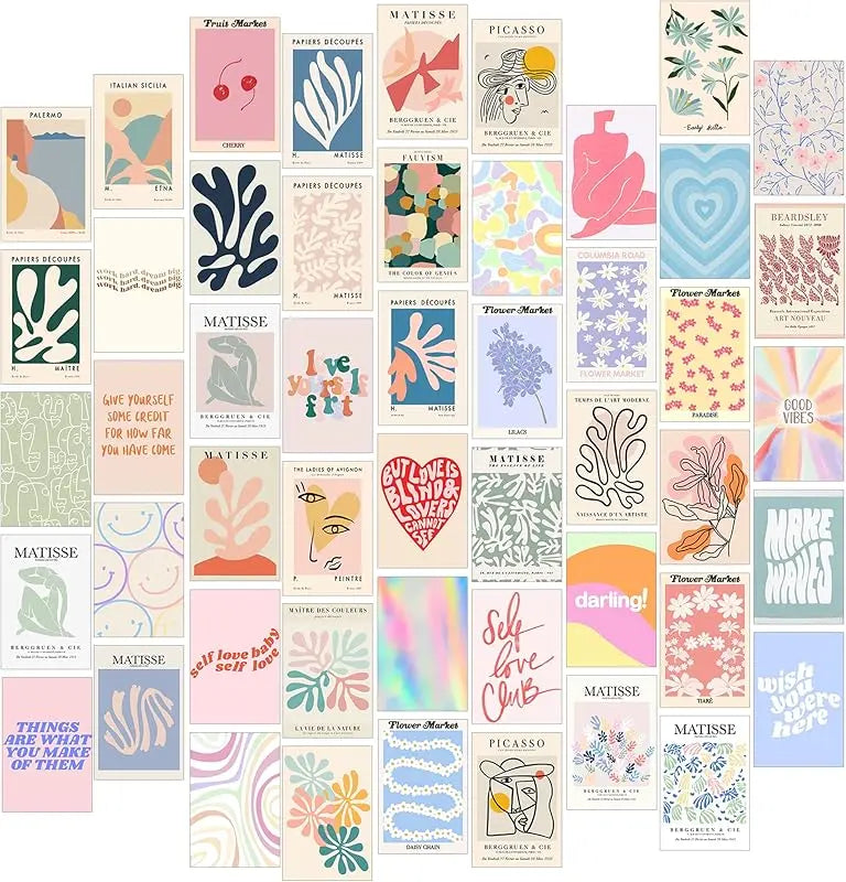 Danish Pastel Room Decor Aesthetic, 50pcs, Wall Decor Posters for Bedroom, Wall Collage Kit Aesthetic Pictures for Dorm Decor for Teen Girls Preppy Stuff https://www.amazon.com/dp/B09NGP2CY6