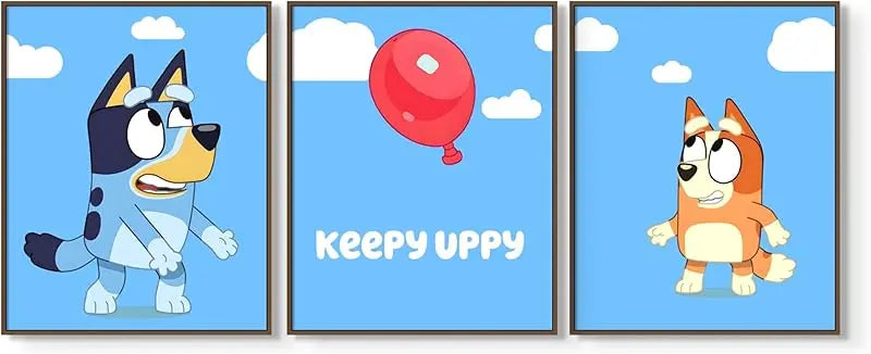 BigWig Prints Bluey Poster - Bluey Room Decor, Posters for Boys Room, Kids Wall Art for Bedroom, Toddler Wall Art, Cartoon Artwork for Nursery Decor, Kids Cartoon Prints - Set of 6 (8x10”) Unframed https://www.amazon.com/dp/B0CMDGDXH7