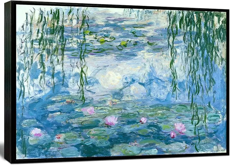 Claude Monet Canvas Wall Art - Water Lilies Classic Artwork Picture Print with Framed Painting for Home Office Wall Decor-12" x15" https://www.amazon.com/dp/B0BZDC814Q