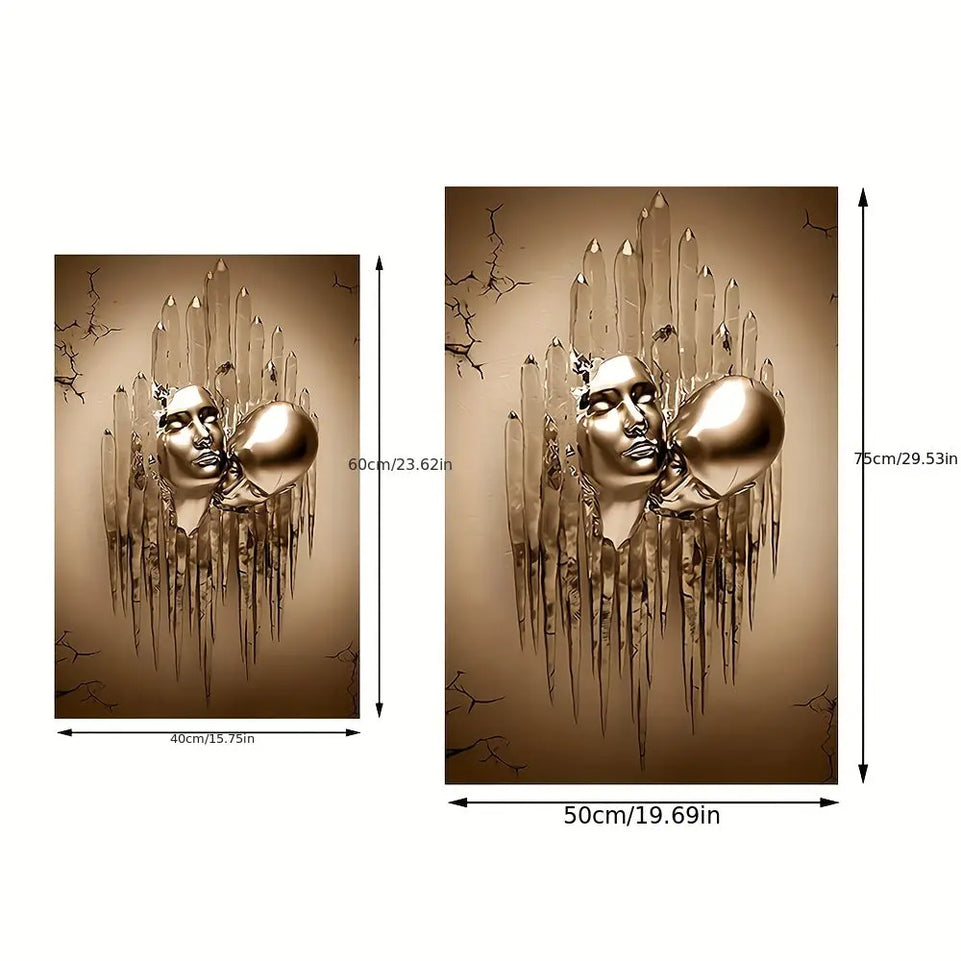 Love Couples Kissing Hug Abstract Canvas Painting - 1pc Wall Art for Bathroom Bedroom Office Living Room Home Decor - No Frame June Wall Art