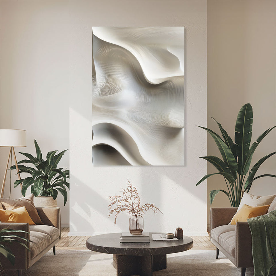 Surreal Waves Abstract Art Canvas Wall Decor June Wall Art