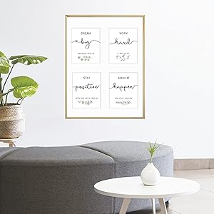Inspirational Wall Art Office Decor, Motivational UNFRAMED Wall Art Prints for Bedroom,Living Room,Office,Classroom, Set of 4, 8"x10" https://www.amazon.com/dp/B09VDTP7TT