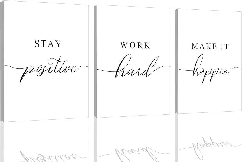 Inspirational Canvas Painting Wall Art -EPHANY ART,Mindset Quotes Prints, Success Framed Entrepreneur Poster Positive Quotes Wall Poster for Home Office Workplace (M-3pcs,12x16inchx3pcs) https://www.amazon.com/dp/B0B3J9L4QY