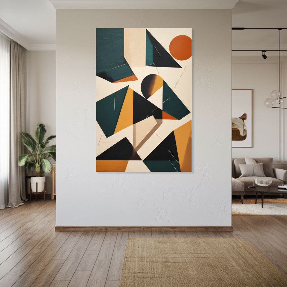 Geometric Dreamscape I Vibrant Abstract Art June Wall Art