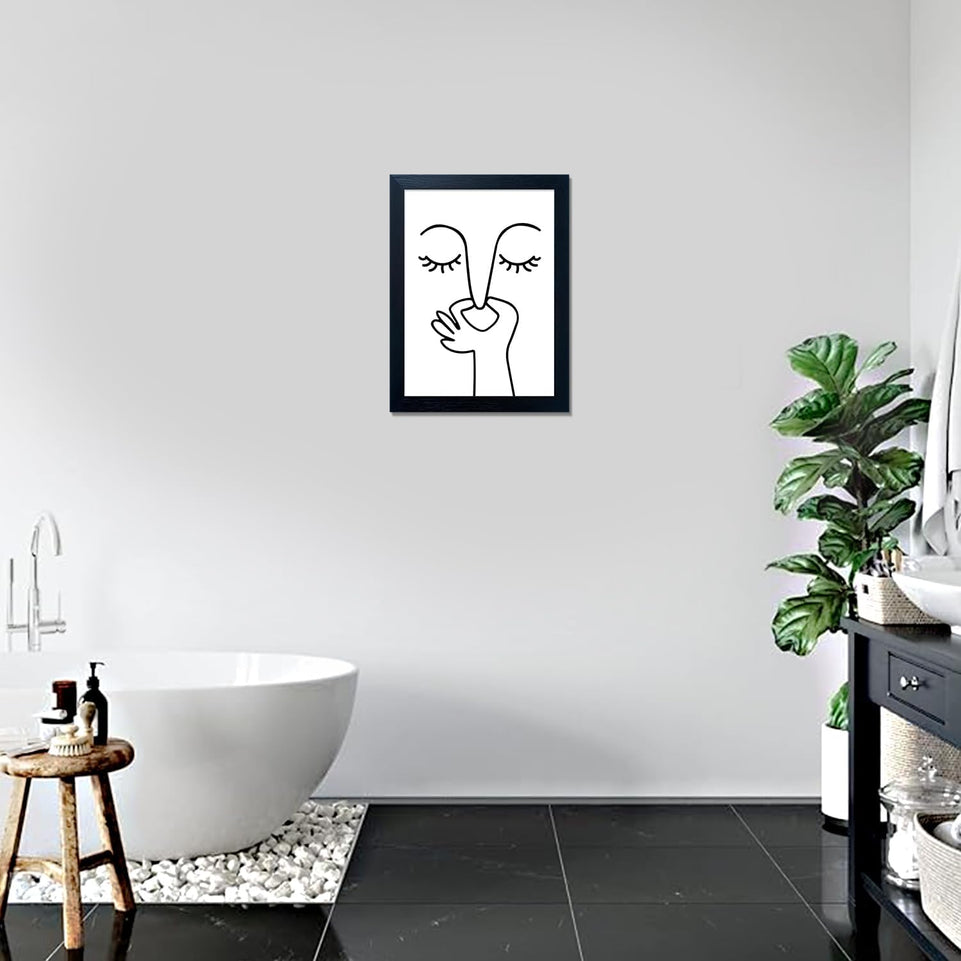 AIANHUA Black and White Bathroom Wall Decor Bad Smell Humorous Wall Art Funny Guest Toilet Picture Print Painting Modern Minimalistic Bathroom Sign https://www.amazon.com/dp/B0D2KWGPD9