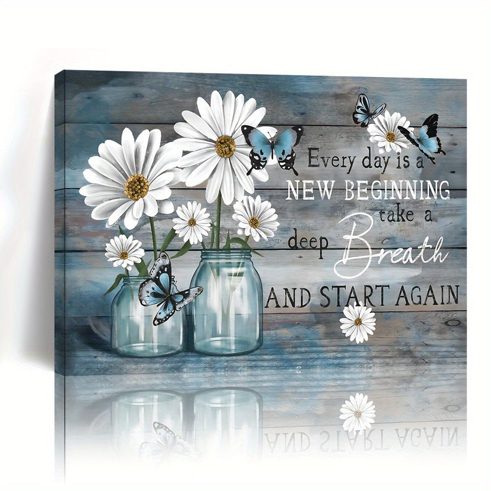 1pc Wooden Framed Canvas Painting Daisy Flowers Blue Rustic Butterfly Floral Wall Art Prints For Home Decoration, Living Room&Bedroom, Festival Gift For Her Him, Out Of The Box Eid Al-Adha Mubarak https://www.temu.com/search_result.html?search_key=601099546202583