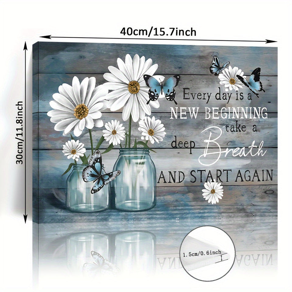 1pc Wooden Framed Canvas Painting Daisy Flowers Blue Rustic Butterfly Floral Wall Art Prints For Home Decoration, Living Room&Bedroom, Festival Gift For Her Him, Out Of The Box Eid Al-Adha Mubarak https://www.temu.com/search_result.html?search_key=601099546202583