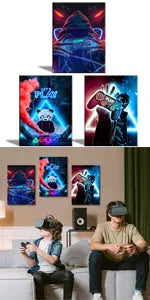NCYEL 4 colorful abstract halo posters angel number positive energy inspirational language inspirational wall art bedroom girls room pink decoration living room bedroom apartment hotel dormitory 8x10 https://www.amazon.com/dp/B0BVLZQP2S