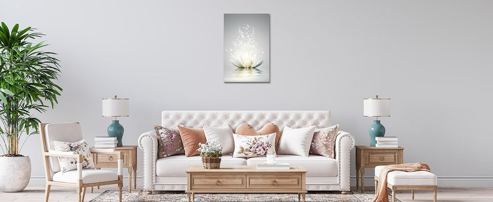 Canvas Prints Art Lotus Floral Pictures Wall Art for Zen Office Decor Meditation Poster Modern Artwork Painting Framed Ready to Hang(12x16inch) https://www.amazon.com/dp/B0CFDZLV4Y