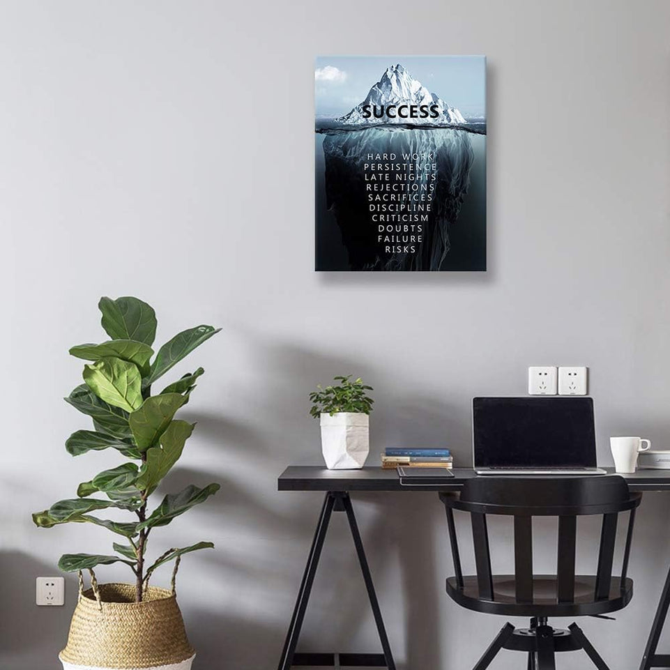 Kas Home Inspirational Wall Art Success Motivational Poster Quotes Wall Decor for Living Room Bedroom Office Bathroom Canvas Print sign Framed Art Decoration Ready to Hang https://www.amazon.com/dp/B08ZS87G96