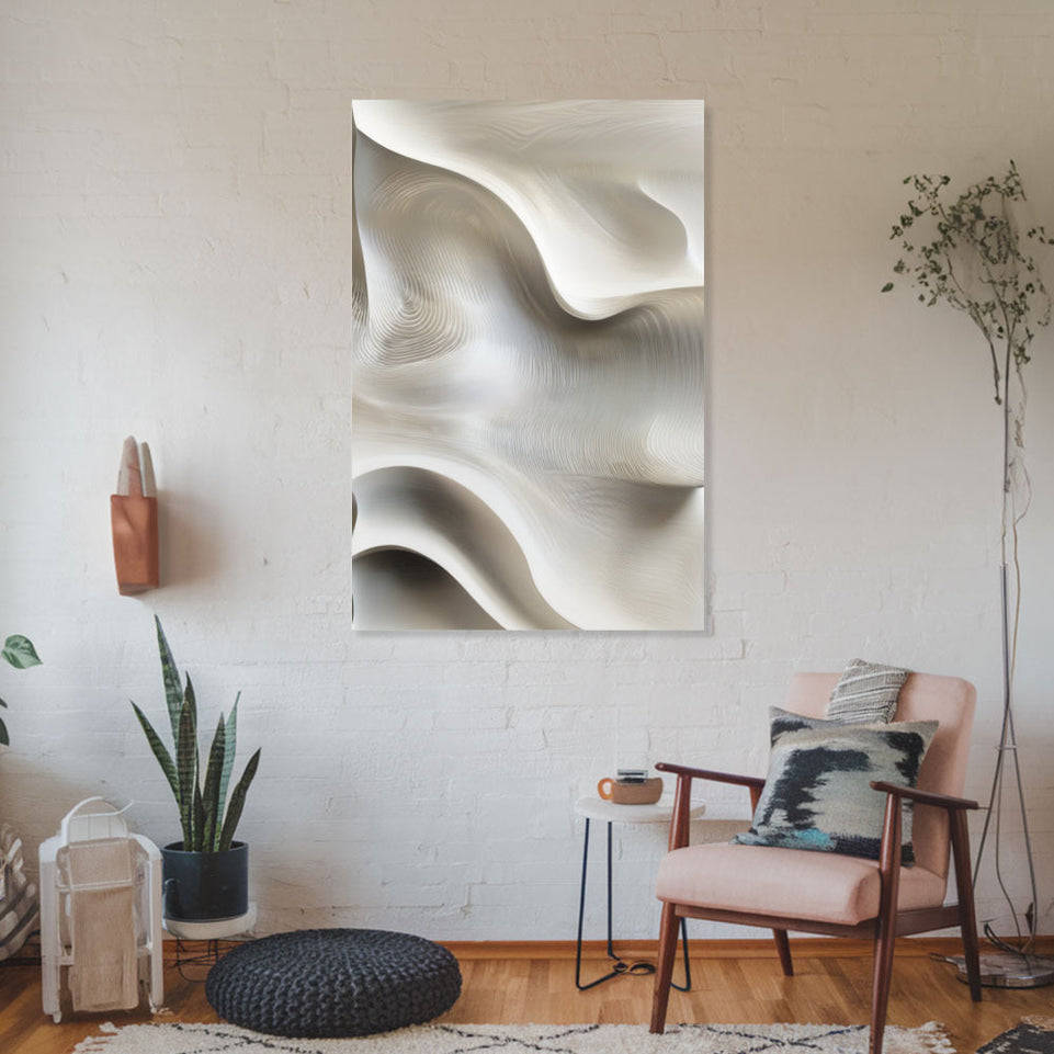 Surreal Waves Abstract Art Canvas Wall Decor June Wall Art