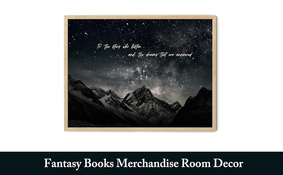 TwoDays Fantasy Books Merchandise Room Decor, To The Stars Who Listen Wall Art Prints For Bookish Gifts, City Of Starlight Poster For Library.(12" X 16", UNFRAMED) https://www.amazon.com/dp/B0CM6F3Z8L