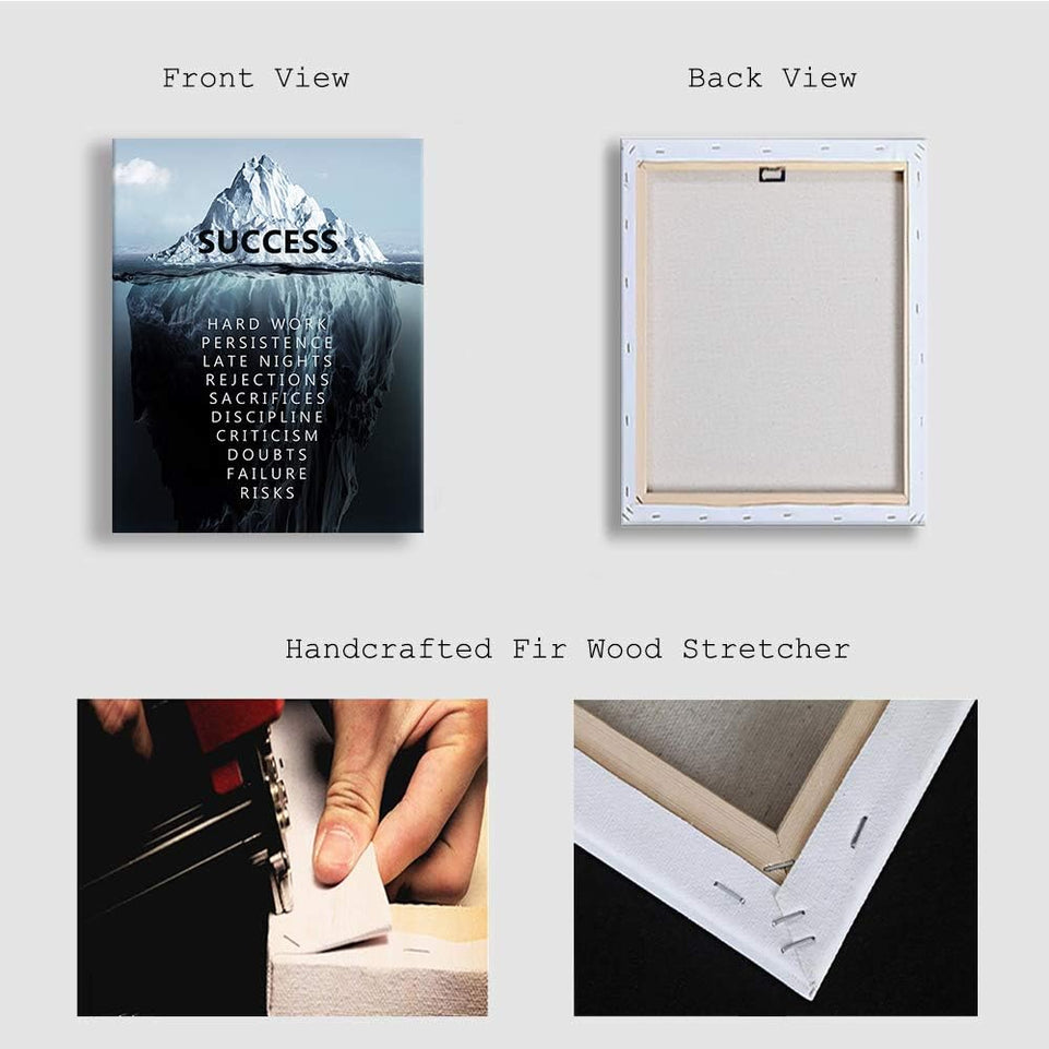 Kas Home Inspirational Wall Art Success Motivational Poster Quotes Wall Decor for Living Room Bedroom Office Bathroom Canvas Print sign Framed Art Decoration Ready to Hang https://www.amazon.com/dp/B08ZS87G96