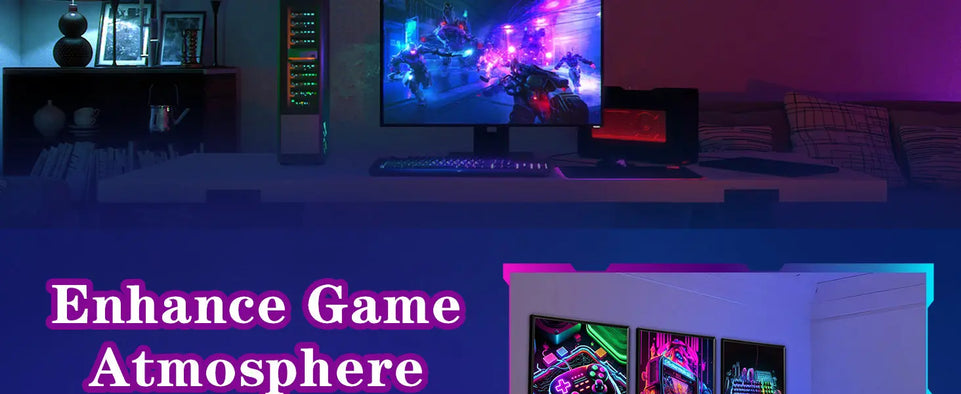3pcs Game Room Decor Neon Gaming Posters Wall Art Gamer Accessories Theme Canvas Print Game Console Painting Picture for Children Youth Game Boys Bedroom Teen Wall Decor Unframed 12"x16"x3 https://www.amazon.com/dp/B0CPCHHKQD