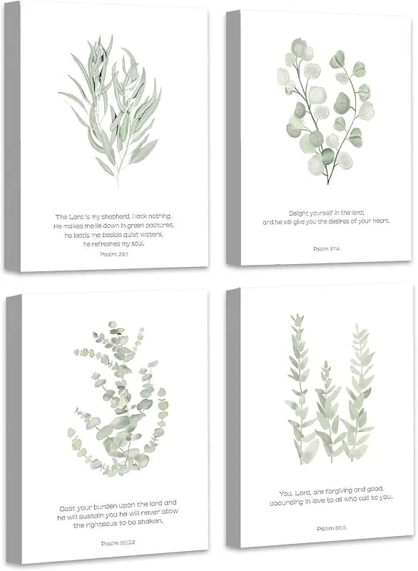 Drsoum Framed Botanical Plant Canvas Wood Wall Art Light Green Sage Wall Decor Eucalyptus Leaf Picture for Bedroom Living Room Bathroom Office 8”x 10” x 4pcs https://www.amazon.com/dp/B0CB1NZ5HT