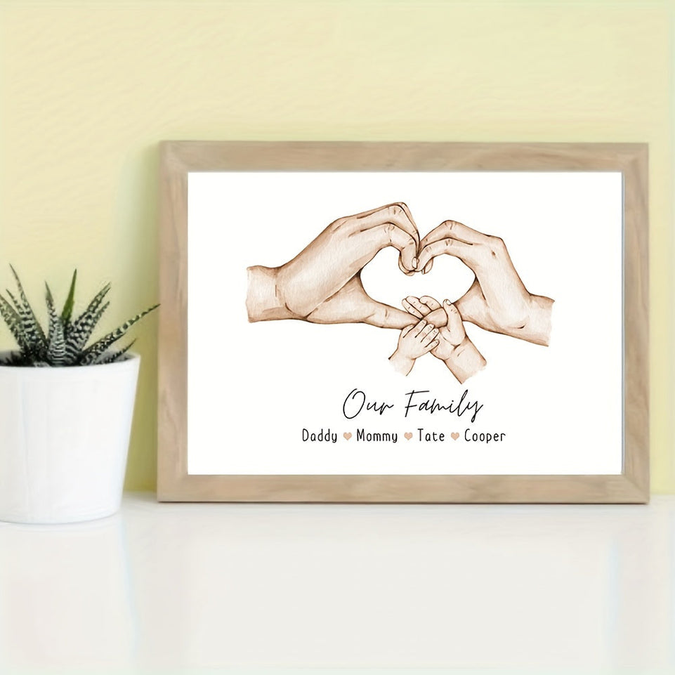 1pc Customized Family Name Poster, Personalized Family Member Hands Wall Art Canvas Poster For Home Decor, Canvas Prints For Living Room Bedroom Kitchen Decor, Perfect Gift And Decoration, Frameless https://www.temu.com/search_result.html?search_key=601099533357613