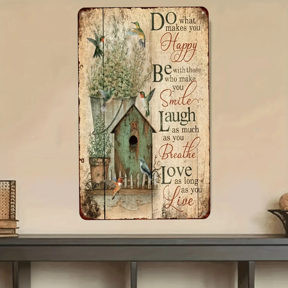 1pc, Gather Here With Grateful Hearts Vintage Metal Tin Sign (8 "x12"/20 Cm *30 Cm)Metal Tin Sign Vintage, Metal Tin Sign For Room, Signs Funny Vintage Outside, Aluminum Signs For Outdoors, Signs For Home Decor, Bar Home Deco June Wall Art