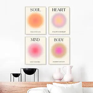 NCYEL 4 colorful abstract halo posters angel number positive energy inspirational language inspirational wall art bedroom girls room pink decoration living room bedroom apartment hotel dormitory 8x10 https://www.amazon.com/dp/B0BVLZQP2S
