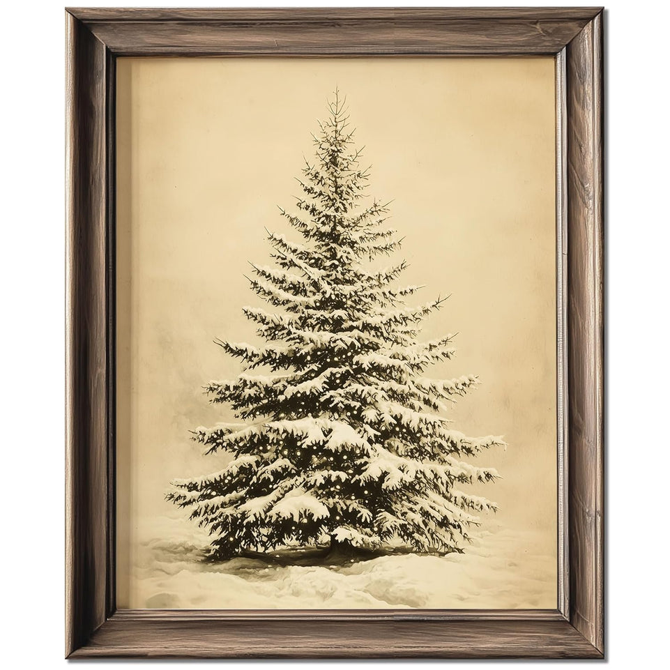 Vintage Christmas Tree Wall Decor, Christmas Decoration, Forest Wall Art Decor, Rustic Winter Holidays Wall Art, Print Unframed (8x10in, Vintage Christmas Tree) https://www.amazon.com/dp/B0DLK24HNP