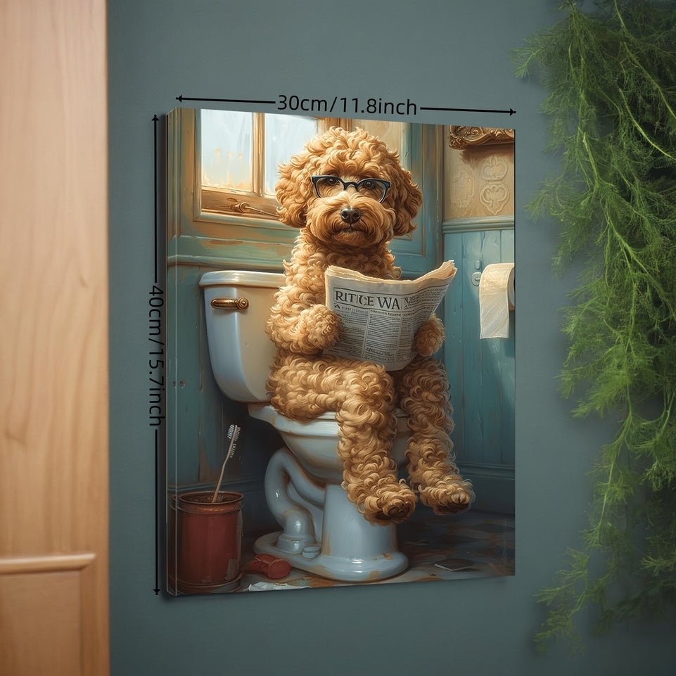 1pc Goldendoodle Bathroom Canvas Wall Art - Humorous Wooden Framed Print for Restroom Decor, Modern Minimalist Pet-Themed Artwork, Ideal Gift for Dog Lovers, Unique Interior Design Accent for Living Spaces https://www.temu.com/search_result.html?search_key=601099578080164