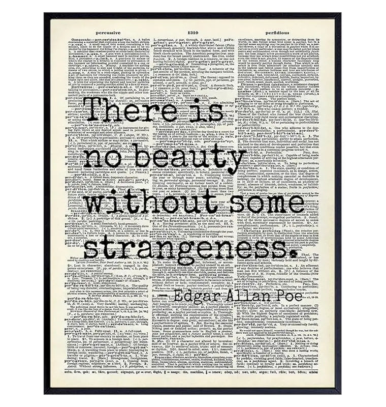 Edgar Allan Poe Quote 8x10 Dictionary Art Wall Decor Picture - Upcycled Vintage Retro Decoration for Home, Office, Apartment, Living Room, Bedroom, Bathroom - Gift for Poetry Fans https://www.amazon.com/dp/B07ZD4P926