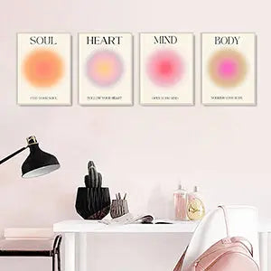 NCYEL 4 colorful abstract halo posters angel number positive energy inspirational language inspirational wall art bedroom girls room pink decoration living room bedroom apartment hotel dormitory 8x10 https://www.amazon.com/dp/B0BVLZQP2S