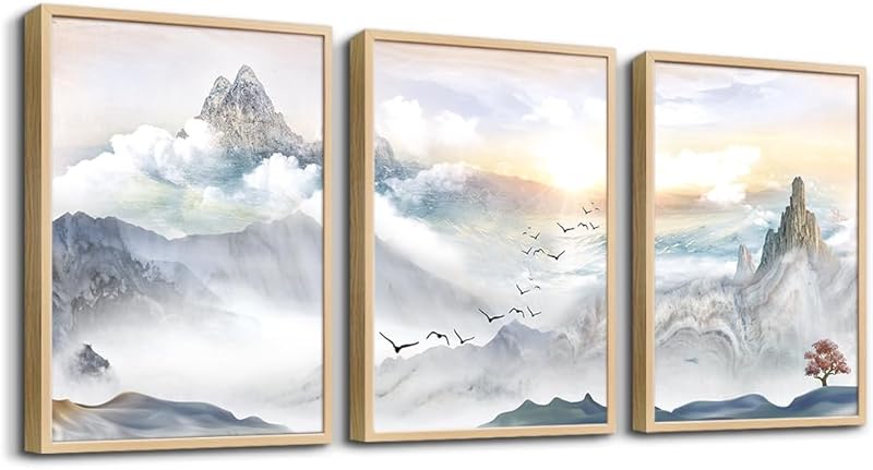 Wall Art For Living Room black and white Blue tree moon Canvas Wall Decor for Home artwork Painting 12" x 16" 3 Pieces Canvas Print For bedroom Decor Modern Salon kitchen office Hang a picture https://www.amazon.com/dp/B07DW1DLWF