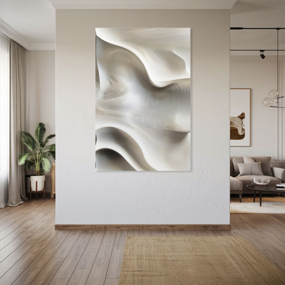 Surreal Waves Abstract Art Canvas Wall Decor June Wall Art