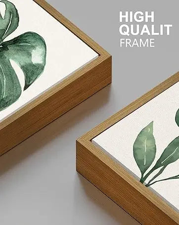 Drsoum Framed Botanical Plant Canvas Wood Wall Art Light Green Sage Wall Decor Eucalyptus Leaf Picture for Bedroom Living Room Bathroom Office 8”x 10” x 4pcs https://www.amazon.com/dp/B0CB1NZ5HT