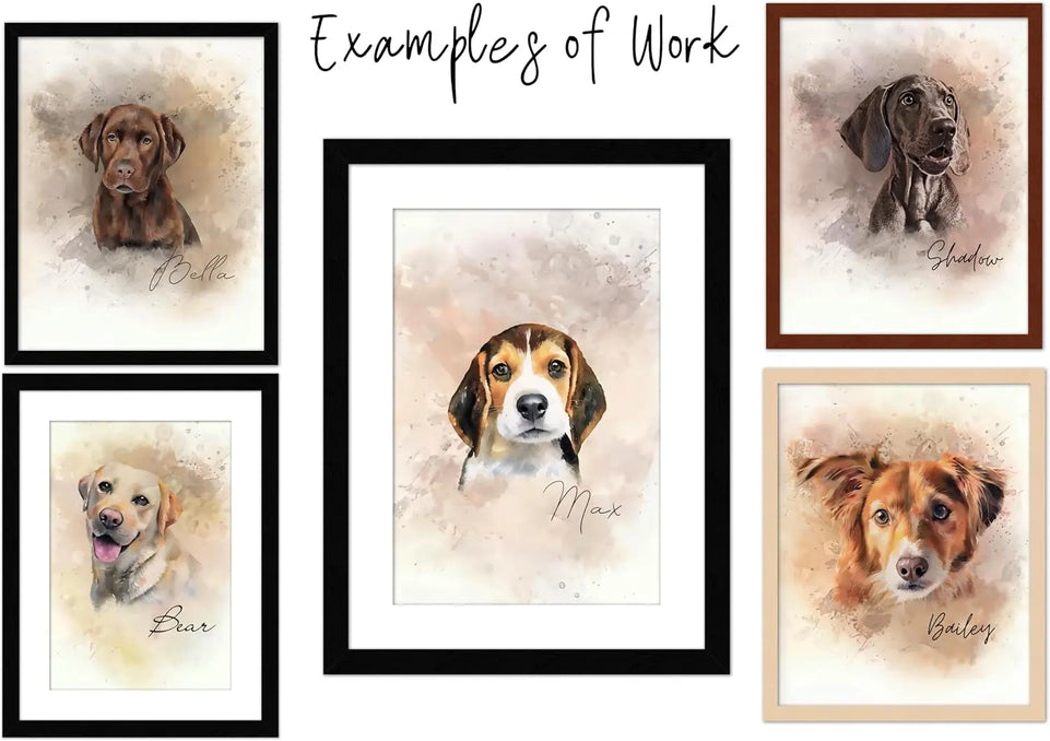 Custom Pet Portrait Wall Art - Create Your Own Watercolor Painting from Your Photo - Personalized Dog, Cat, Pet Wall Decor - Keepsake for Pet Enthusiasts, Upload Image of Your Favorite Pet, USA Made https://www.amazon.com/dp/B0DKQPDS9H
