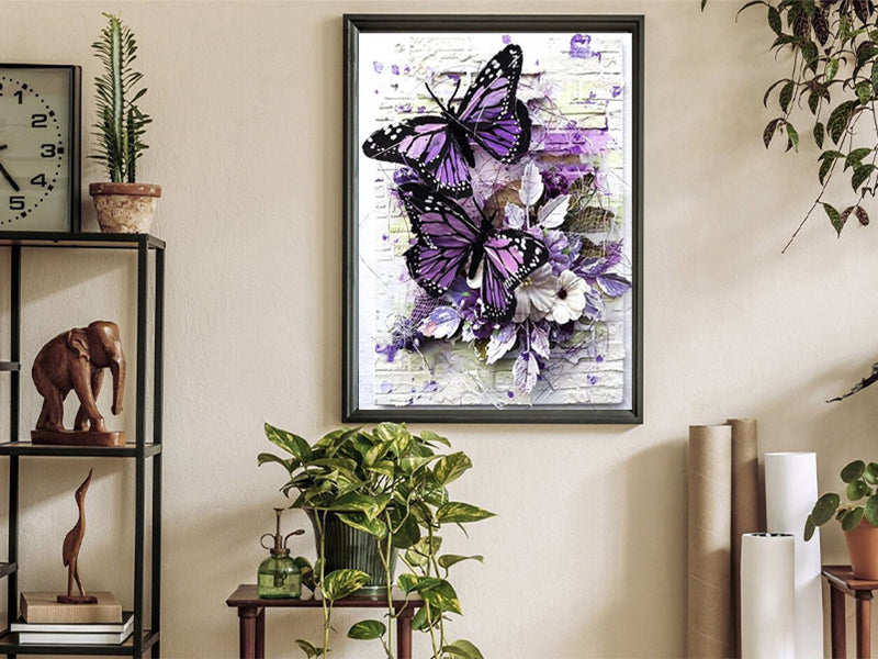 DOTZSO Painting Kits for Adults DIY 5D Round Full Drill Butterfly Flowers Diamond Art Adult 5d Diamond Painting Very Suitable for Home Leisure and Wall Decoration 11.8x15.7 (Inches) https://www.amazon.com/dp/B09FF26874