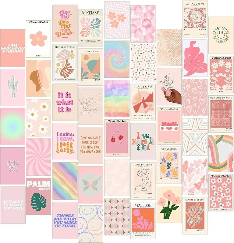Danish Pastel Room Decor Aesthetic, 50pcs, Wall Decor Posters for Bedroom, Wall Collage Kit Aesthetic Pictures for Dorm Decor for Teen Girls Preppy Stuff https://www.amazon.com/dp/B09NGP2CY6