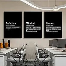 Inspirational Canvas Painting Wall Art -EPHANY ART,Mindset Quotes Prints, Success Framed Entrepreneur Poster Positive Quotes Wall Poster for Home Office Workplace (M-3pcs,12x16inchx3pcs) https://www.amazon.com/dp/B0B3J9L4QY