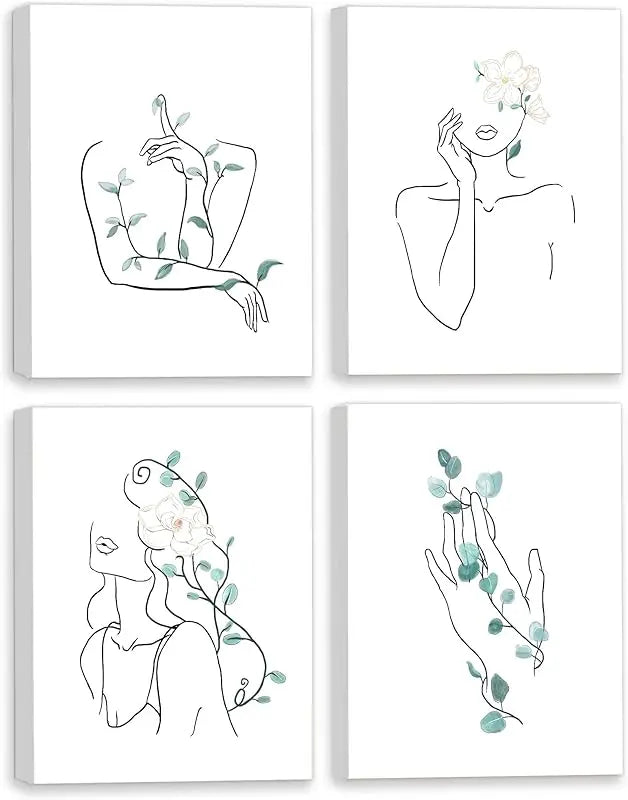 Drsoum Framed Botanical Plant Canvas Wood Wall Art Light Green Sage Wall Decor Eucalyptus Leaf Picture for Bedroom Living Room Bathroom Office 8”x 10” x 4pcs https://www.amazon.com/dp/B0CB1NZ5HT