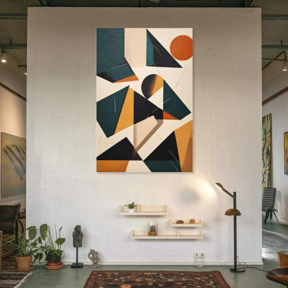 Geometric Dreamscape I Vibrant Abstract Art June Wall Art