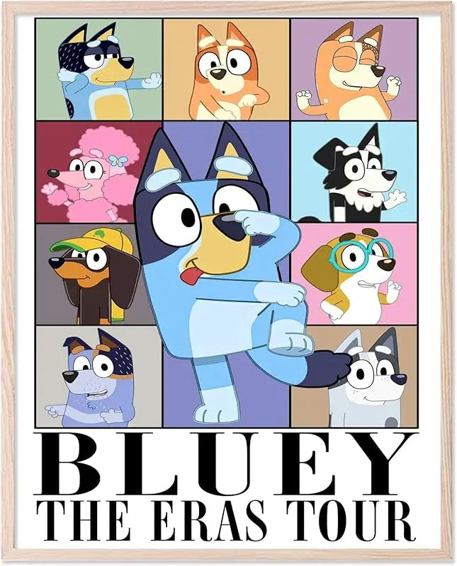 BigWig Prints Bluey Poster - Bluey Room Decor, Posters for Boys Room, Kids Wall Art for Bedroom, Toddler Wall Art, Cartoon Artwork for Nursery Decor, Kids Cartoon Prints - Set of 6 (8x10”) Unframed https://www.amazon.com/dp/B0CMDGDXH7