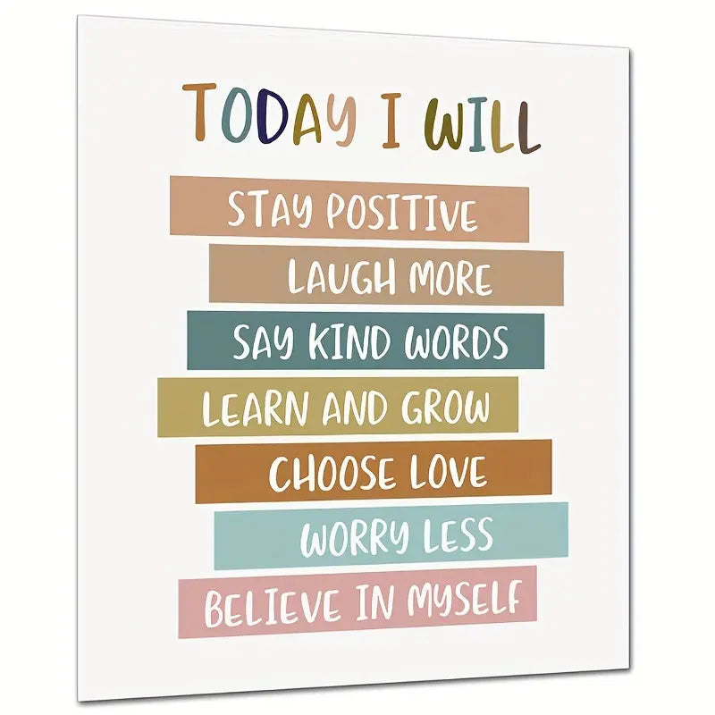 Students Room Decor, Today I Will, Positive Art Print, Affirmation Art, Nursery Decor, Wall Art, Homeschool Art, Affirmation Print, 8x10‘’- NO FRAMED Eid Al-Adha Mubarak June Wall Art