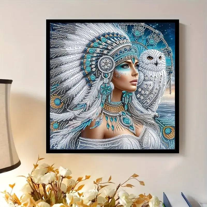 5D Diamond Painting Kit - Frameless Mosaic Art with Special Shaped Crystals for Home Wall Decor, DIY Creative Handcraft Set June Wall Art