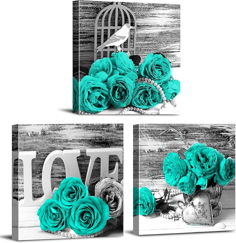 Bathroom Wall Art Beach Decor Ocean Sea Turtle Octopus Canvas Pictures Coastal Room Decor Teal Bathroom Accessories Vintage Whale Seahorse Poster Modern Nautical Painting Bedroom Home Decorations https://www.amazon.com/dp/B07HMJFDK3