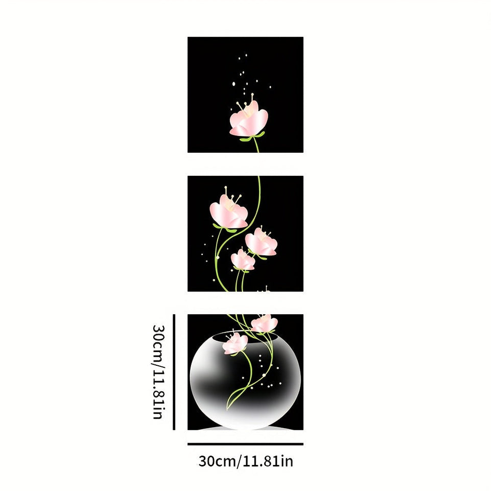 3pcs Pink Flower Square Canvas Prints Painting, Wall Art Picture For Living Room Entrance Home Decoration, No Frames https://www.temu.com/search_result.html?search_key=601099519805591