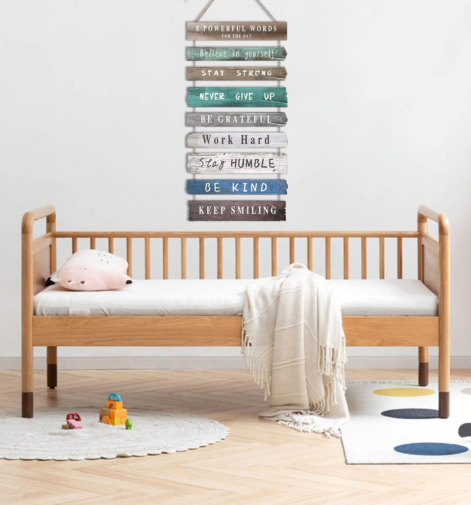 Inspirational Wall Art Decor for Office, Wooden Rustic Hanging Motivational Wall Art Decoration Sign, Inspiring Positive Quotes Wall Art for Home Living Room Bedroom Bathroom Classroom Gym 12"x24" https://www.amazon.com/dp/B09M7DPBZW
