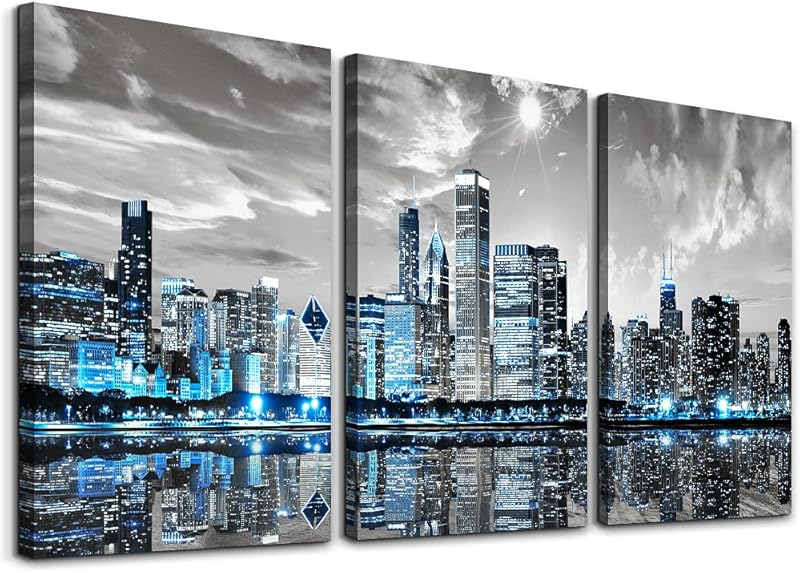 SERIMINO 3 Piece Lotus Flower Canvas Wall Art for Living Room White and Indigo Blue Floral Picture Wall Decor for Dining Room Bedroom Bathroom Kitchen Print Painting for Home Decorations https://www.amazon.com/dp/B08VP27GL7