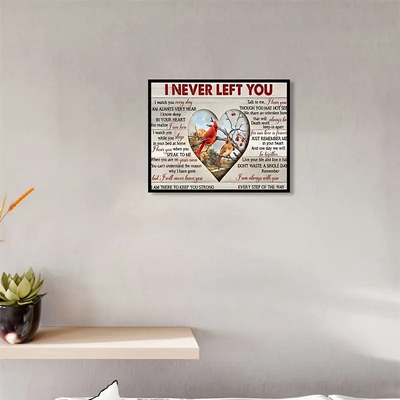 8x10INCH Unframed Canvas Wall Art - Heart Memorial Landscape Spring Painting - Love Poster for Family Members I Never Left You Heaven June Wall Art