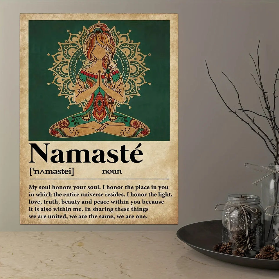 1pc Yoga Girl Poster - Vintage Canvas Wall Art For Home And Room Decor - Inspirational Message For Soul Connection June Wall Art