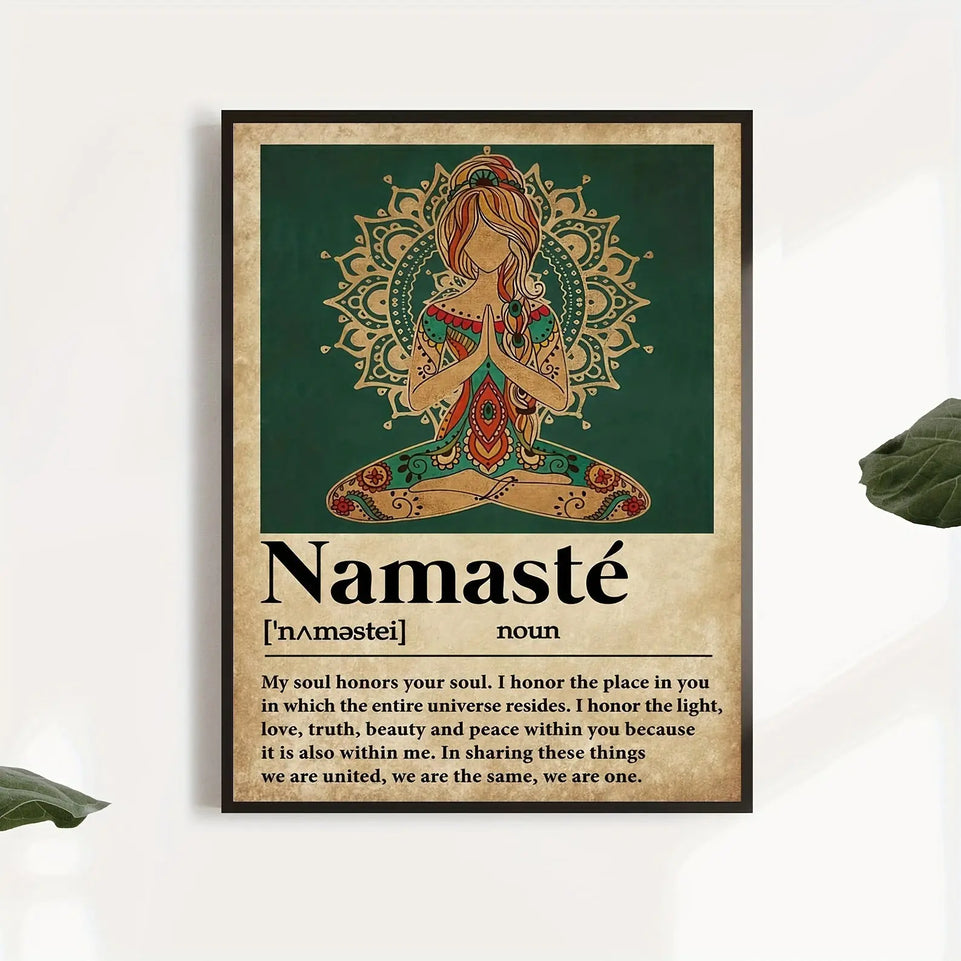 1pc Yoga Girl Poster - Vintage Canvas Wall Art For Home And Room Decor - Inspirational Message For Soul Connection June Wall Art