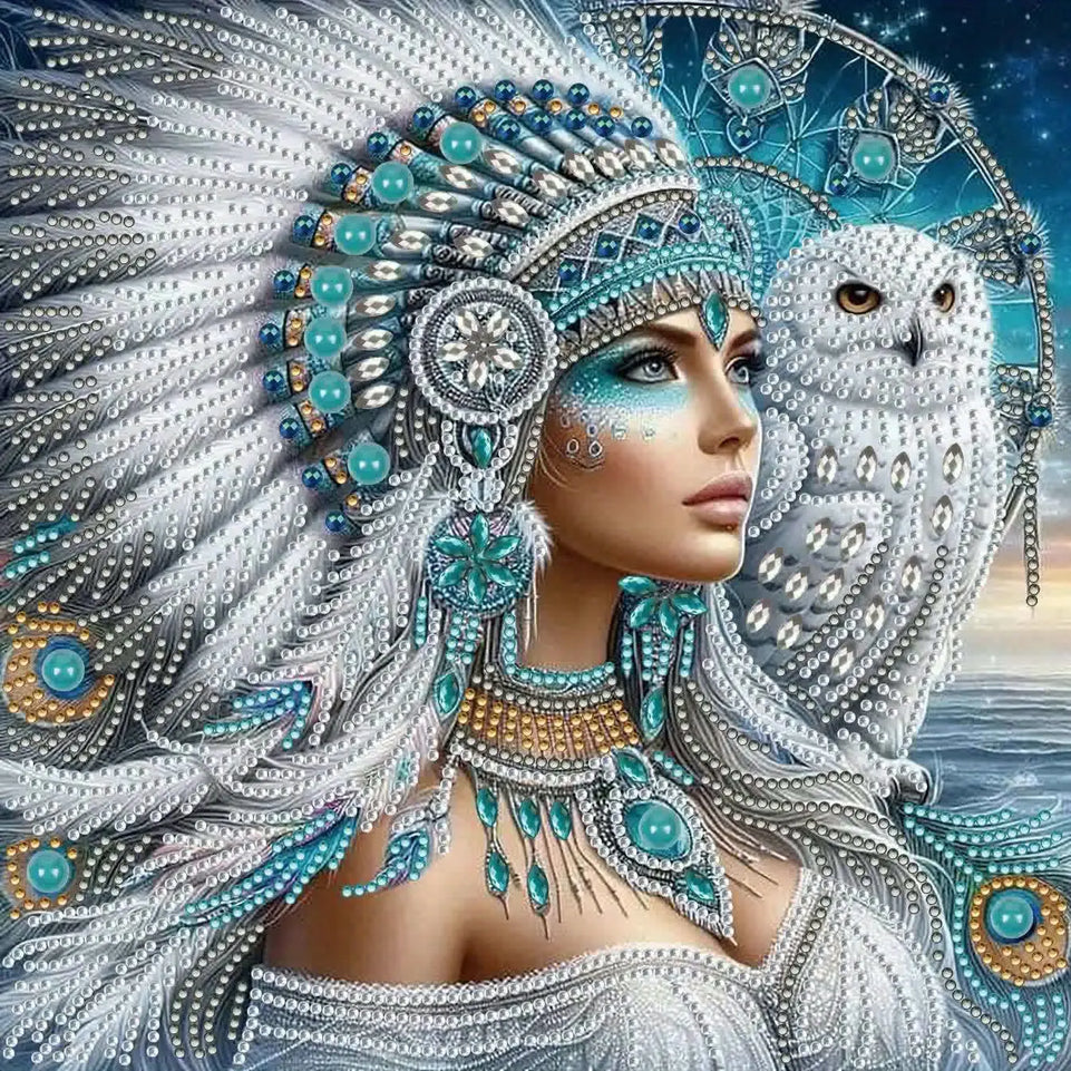 5D Diamond Painting Kit - Frameless Mosaic Art with Special Shaped Crystals for Home Wall Decor, DIY Creative Handcraft Set June Wall Art