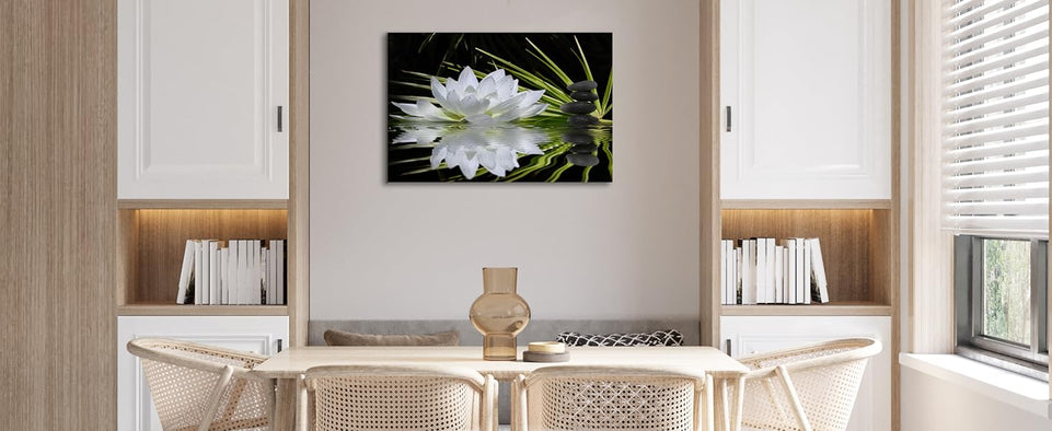 Canvas Prints Art Lotus Floral Pictures Wall Art for Zen Office Decor Meditation Poster Modern Artwork Painting Framed Ready to Hang(12x16inch) https://www.amazon.com/dp/B0CFDZLV4Y