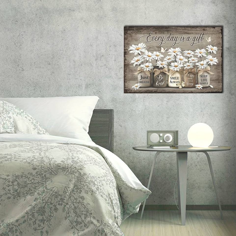 1pc Wooden Framed Rustic Wall Art Daisy Butterfly Gift Canvas Vintage Floral Wall Art, Flowers Inspirational Picture For Bedroom Living Room Bathroom Office Wall Decor Framed Home Decorations Ready To Hang With Framed Ready To Hang 11.8inx15.7inch Eid Al- https://www.temu.com/search_result.html?search_key=601099541392260
