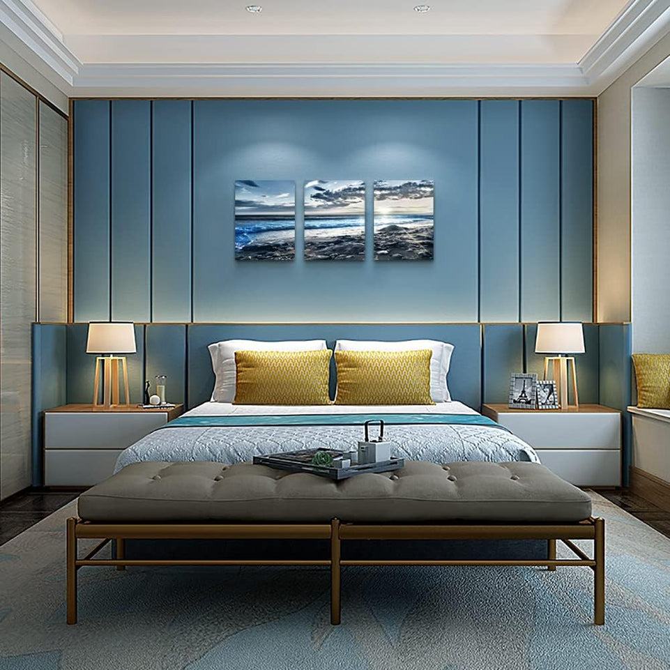 Lapremoly Canvas Wall Art For Living Room Farmhouse Wall Decor For Bedroom Office Wall Decoration Blue Beach Wall Painting Ocean Sea Wave Pictures Poster Print Artwork Room Home Walls Decor 3 Piece https://www.amazon.com/dp/B0BKZXPF6N
